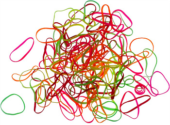 Резинки для волос Weisen WSKG-386-1 силиконовые SHINE mix mini, 100 шт.