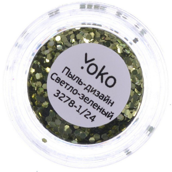 Фото Пыль для дизайна ногтей Yoko Y 3278-1/24, светло-зелёный (Пыль для дизайна ногтей)