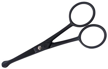 Ножницы безопасные Dewal Black Edition 307black с закругленными кончиками, черные матовые