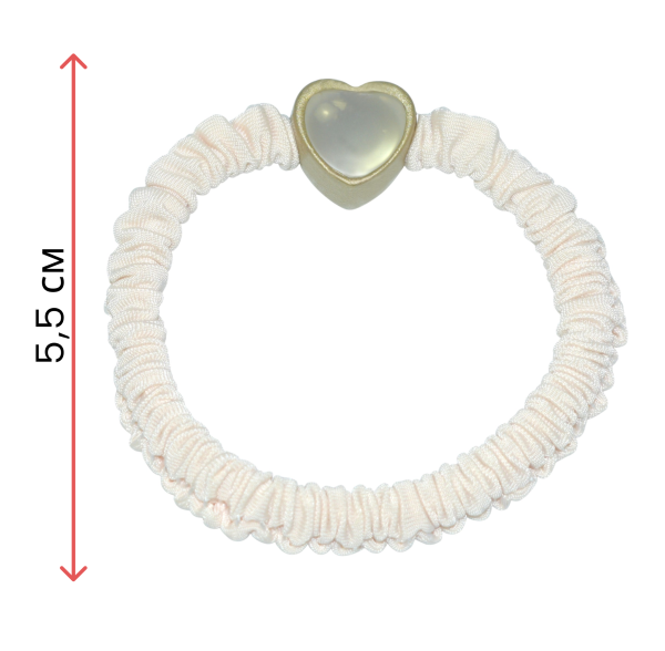 Фото Резинки для волос Weisen WSCR-406 Сердце, молочные, 2 шт. (Резинки)