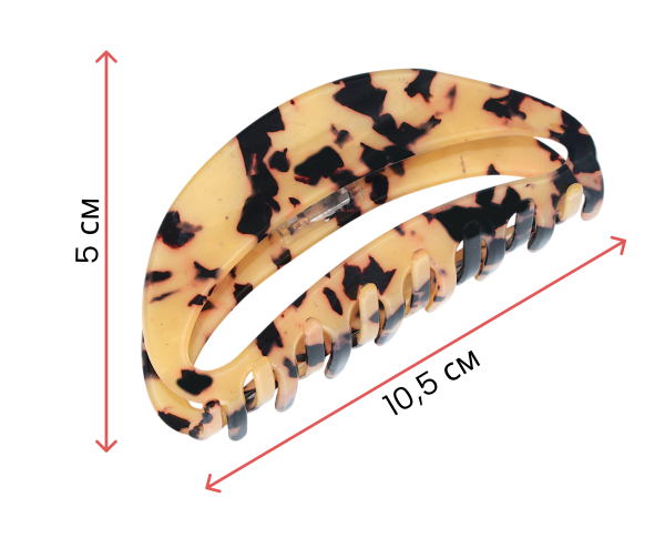 Фото Заколка-краб для волос Weisen WSRJ-838 Черепаховый, средний, 10 см, 1 шт. (Заколки)