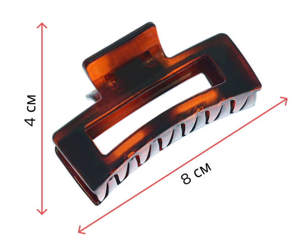 Фото Заколка-краб для волос Weisen WSAN-896 Янтарь глянцевый, 1 шт. (Заколки)
