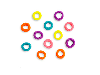 Резинки для волос Weisen WS-2101 NEON супер мини, мультицвет, 12 шт.