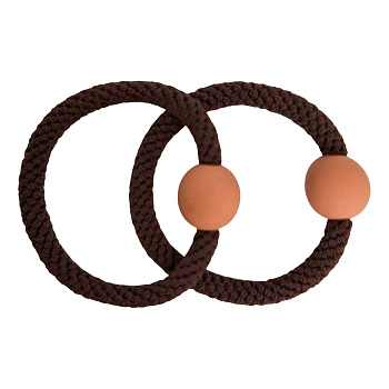 Резинки для волос Weisen WSAN-770-4, с бусиной, мокко, 2 шт.