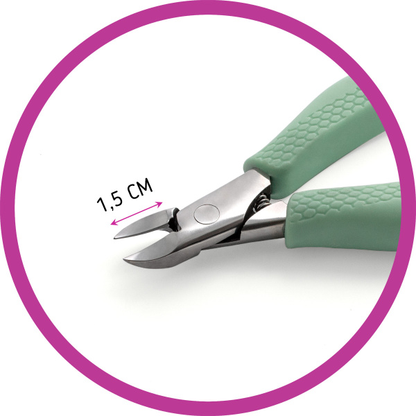 Фото Кусачки для педикюра Weisen RRK-1000 салатовые, 15 мм (Кусачки для педикюра)