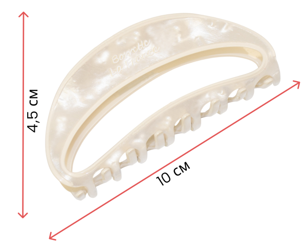 Фото Заколка-краб для волос Weisen WSRJ-893 Белый перламутр, 1 шт. (Заколки)