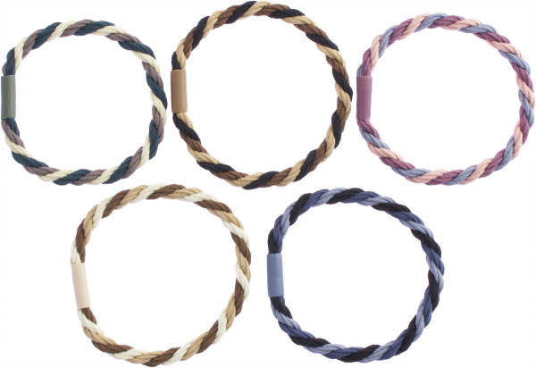 Фото Резинки для волос Weisen WSKG-67F цветные крученые, 5 шт. (Резинки)