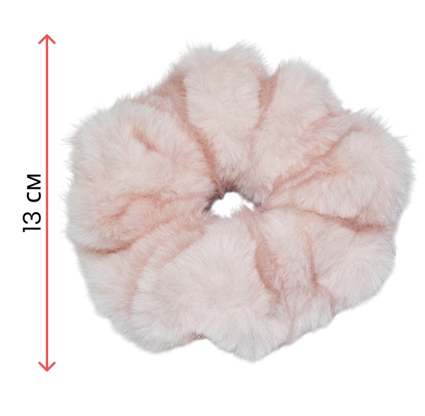 Фото Резинка для волос Weisen WSCR-121 Пыльная роза, меховая, 1 шт. (Резинки)