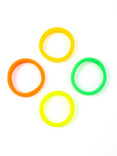 Фото Резинки для волос Weisen WS-2329-2 NEON Mix midi, мультиколор, 4 шт. (Резинки)