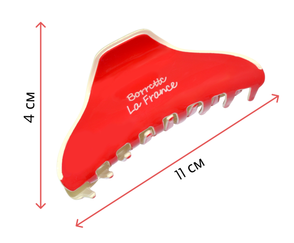 Фото Заколка-краб для волос Weisen WSRJ-885 Красный, средний, 11см, 1 шт. (Заколки)