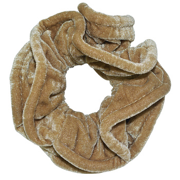 Резинка для волос Weisen WSCR-13-3 бархатная, темно-бежевая, 1 шт.