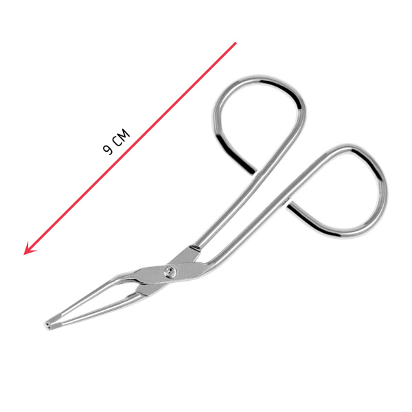 Фото Пинцет-ножницы для бровей Weisen WSK-990, прямой, глянцевый, 8,4 см (Пинцеты для бровей)