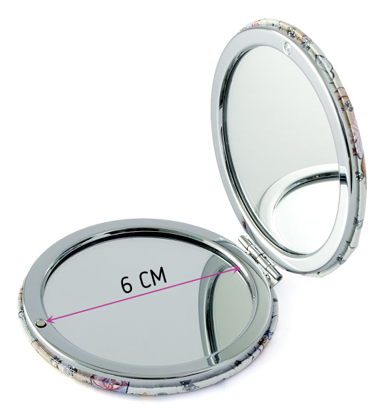 Фото Зеркало компактное Weisen WSPK-142-1 Котята, круглое, d 7 см (Зеркала карманные)