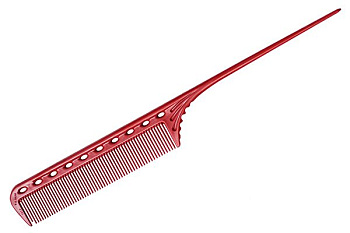 Расческа Y.S.Park YS-101 red с хвостиком, красная