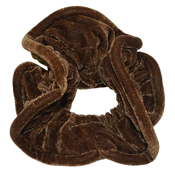 Резинка для волос Weisen WSCR-13-4 бархатная, коричневая, 1 шт.