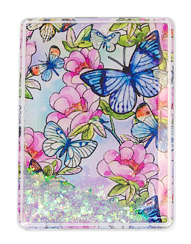 Зеркало компактное Weisen WS-182-6 Блестки, прямоугольное, 8,5х6 см